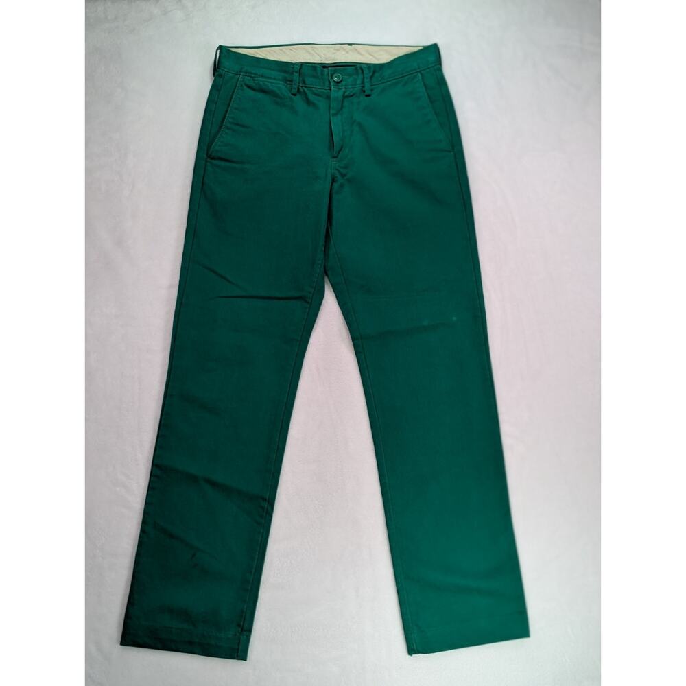 J. Crew Men's Size 29WX32L Broken-In Chino Urban Slim Pants Straight Leg Green